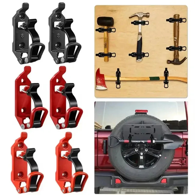 2 4KOM Wall Mount Bracket Za Alat Lopata Ax Brzina Brzog Oslobađanje Čeljusti za Auto RV Čamce Domaći Dodaci