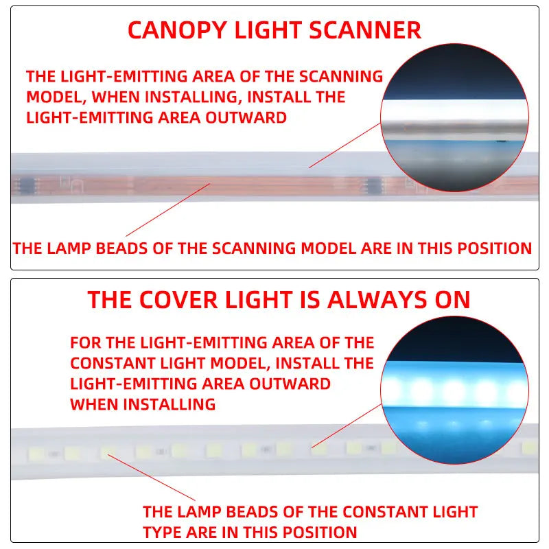 Bande lumineuse LED flexible 12V pour capot de voiture