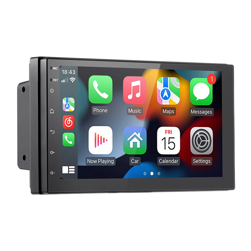 Autórádió 2 Din multimédia videólejátszó CarPlay és Android Auto támogatással