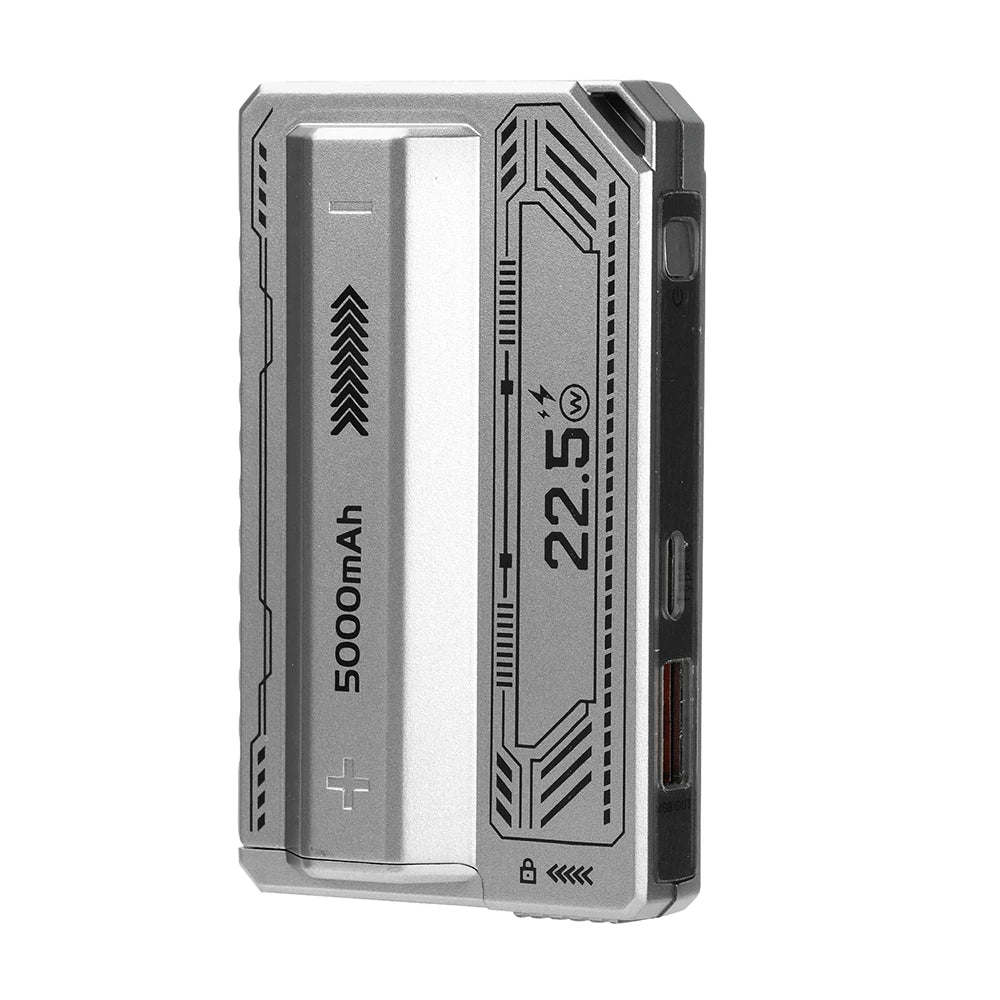 Solderless 21700 Power Bank Case with Detachable USB-C Cable