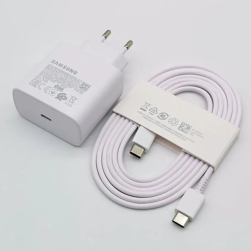 Samsung 45w Charger Super Fast Charge Adapter 1.8M Type C For Galaxy S24 S23 S22 S21 S20 Note 20 Ultra 10 Z Flip Fold 6 5 4 3 2 Spy-shop.com