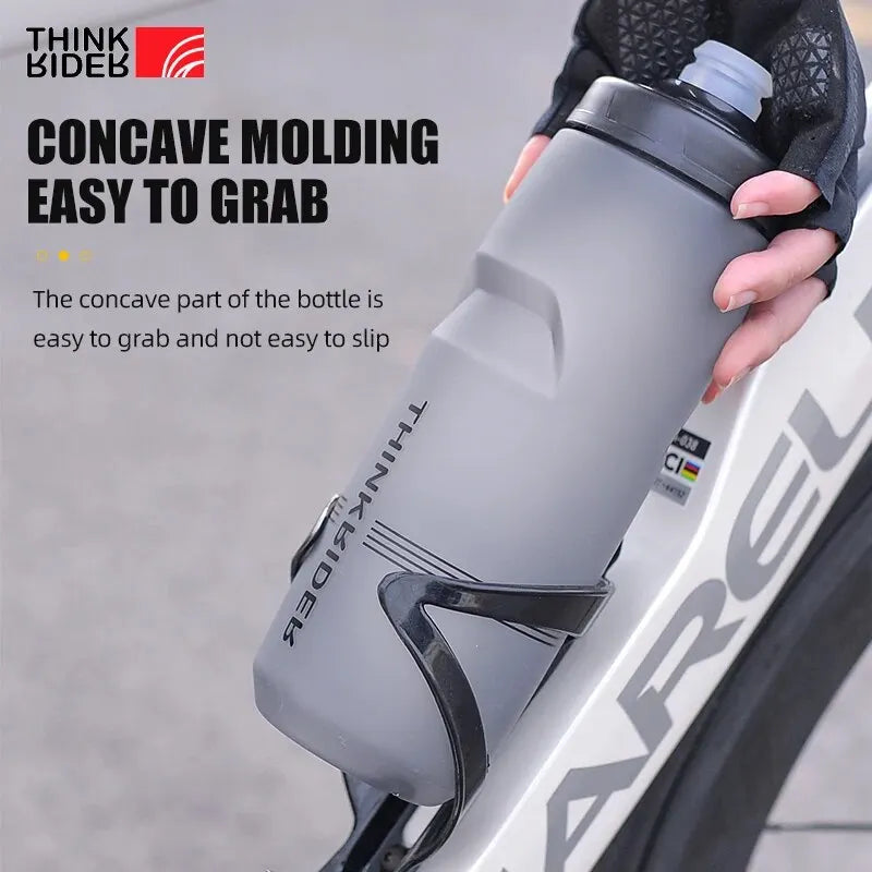 ThinkRider 620ml/750ml Bicycle Bottle MTB Road Bike Water Bottle Outdoor Sports Plastic Portable Large Capacity Drink Cycling 