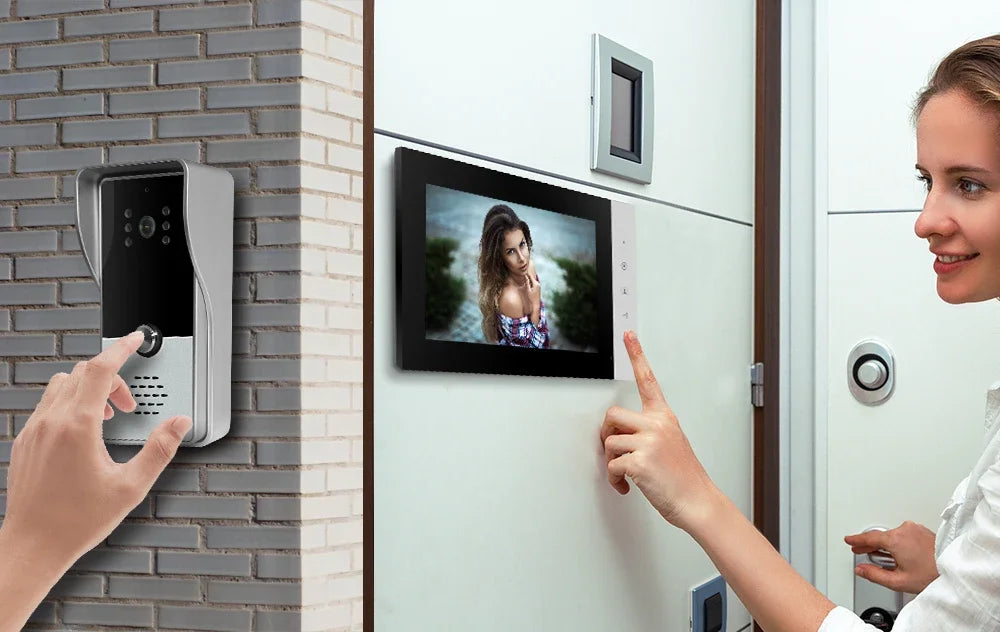 Video Intercom System Kit Wired Video Doorbell Phone Rainproof Call Panel IR Camera for Home Villa Building 1200TVL Spy-shop.com