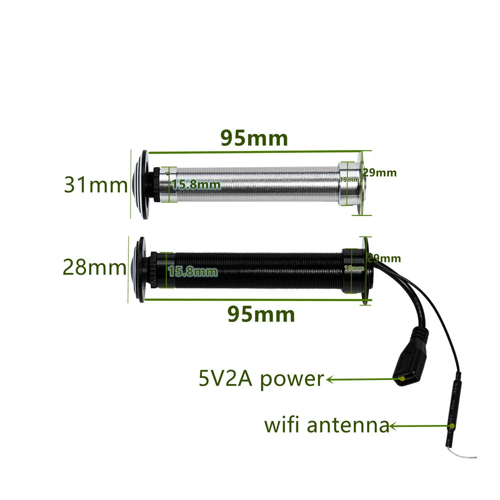 WiFi Mini Peephole Door Camera 16mm 2MP 2.4G/5G