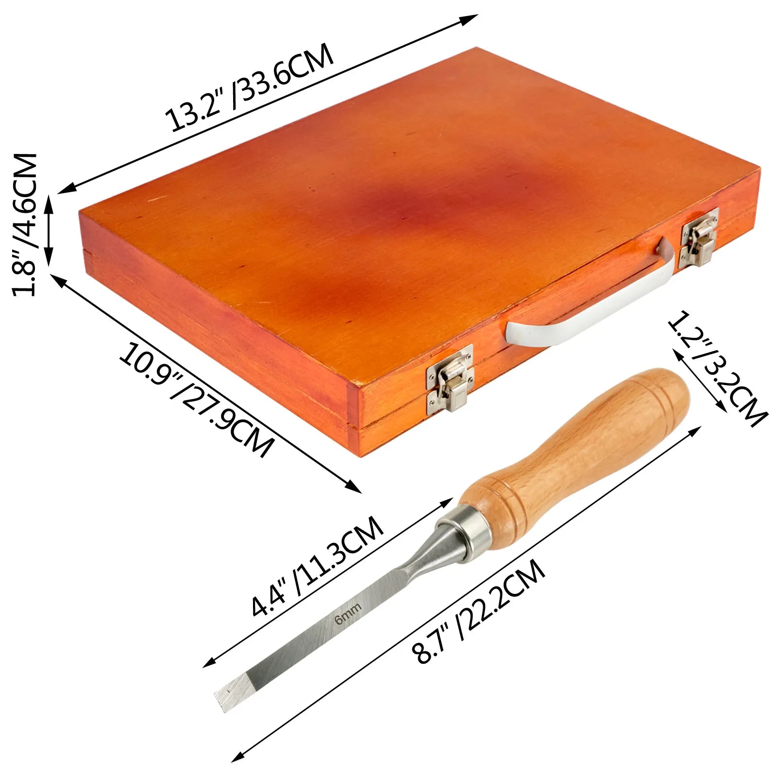 SucceBuy 12-Piece Wood Lathe Chisel Set, 3.75" Blade, Woodworking & Carving Tools with Wooden Case for Furniture & Root Crafting