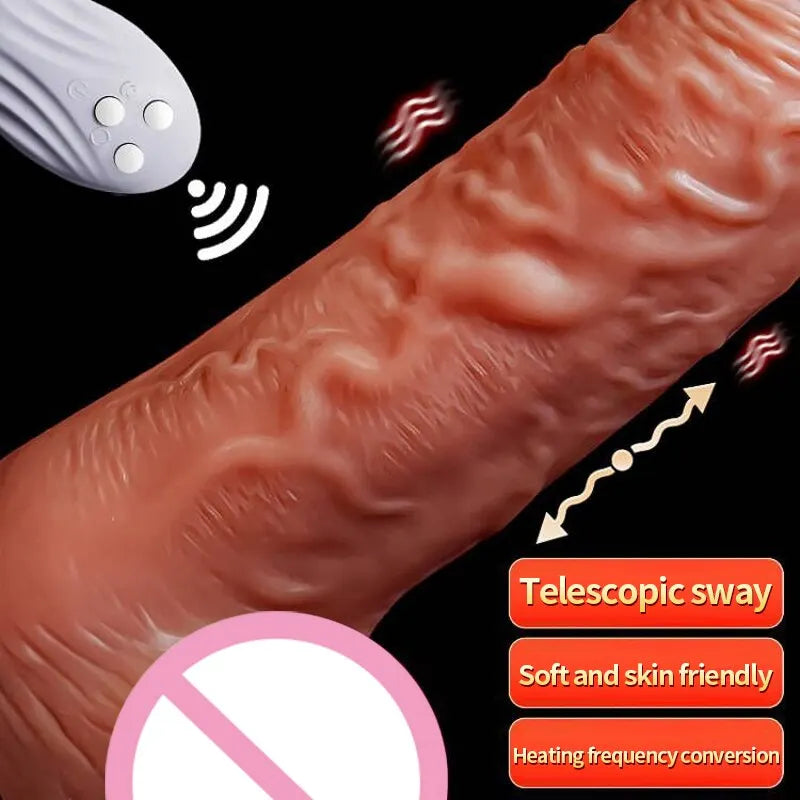 JIUUY vibratore telescopico con dildo realistico con stimolatore femminile spina anale per pene grande uomo adulto giocattoli sessuali per pene reale per le donne