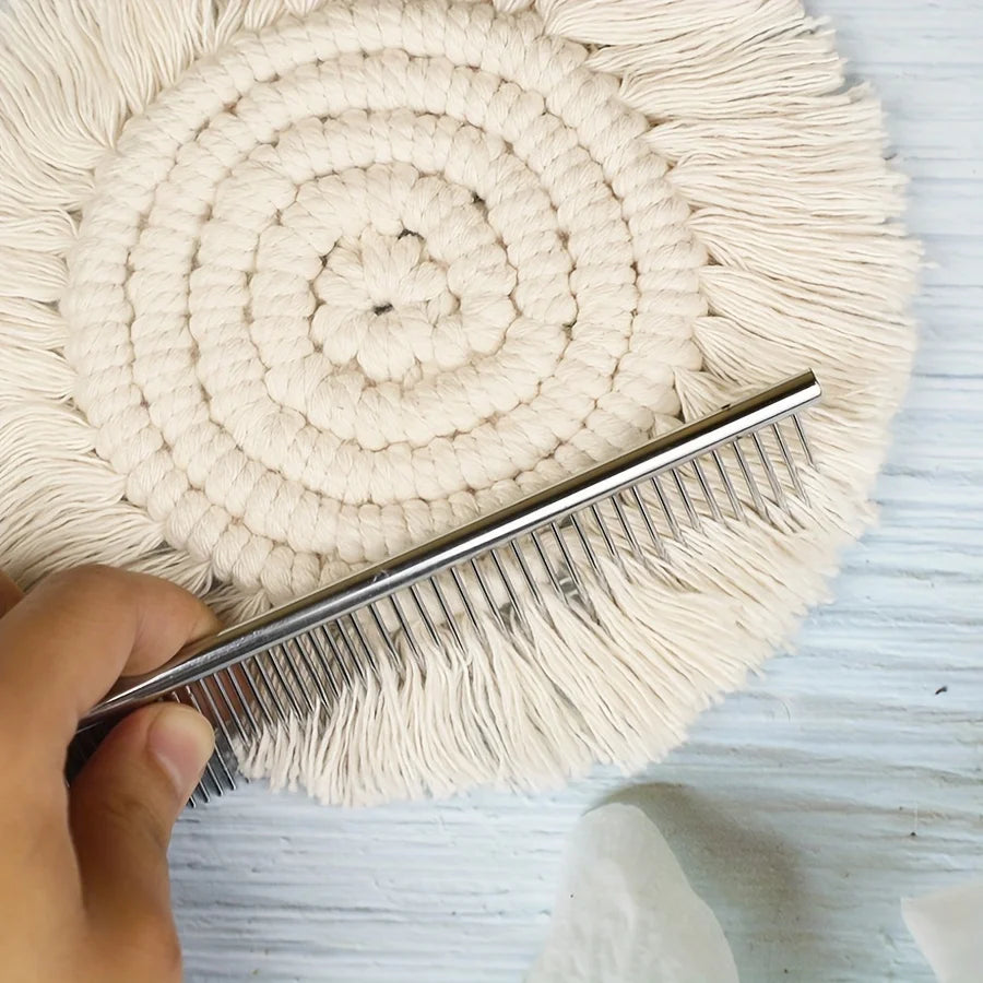 Stainless Steel Macrame and Weaving Comb