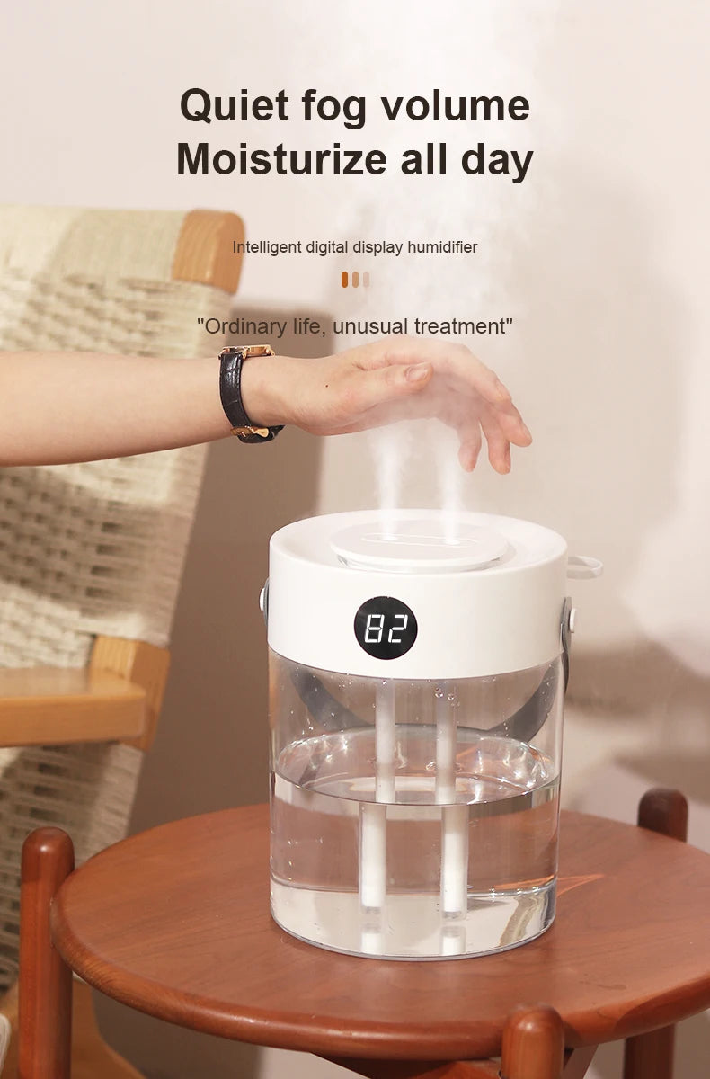 3 L USB Ultrasonic Humidifier with Dual Mist Outlets