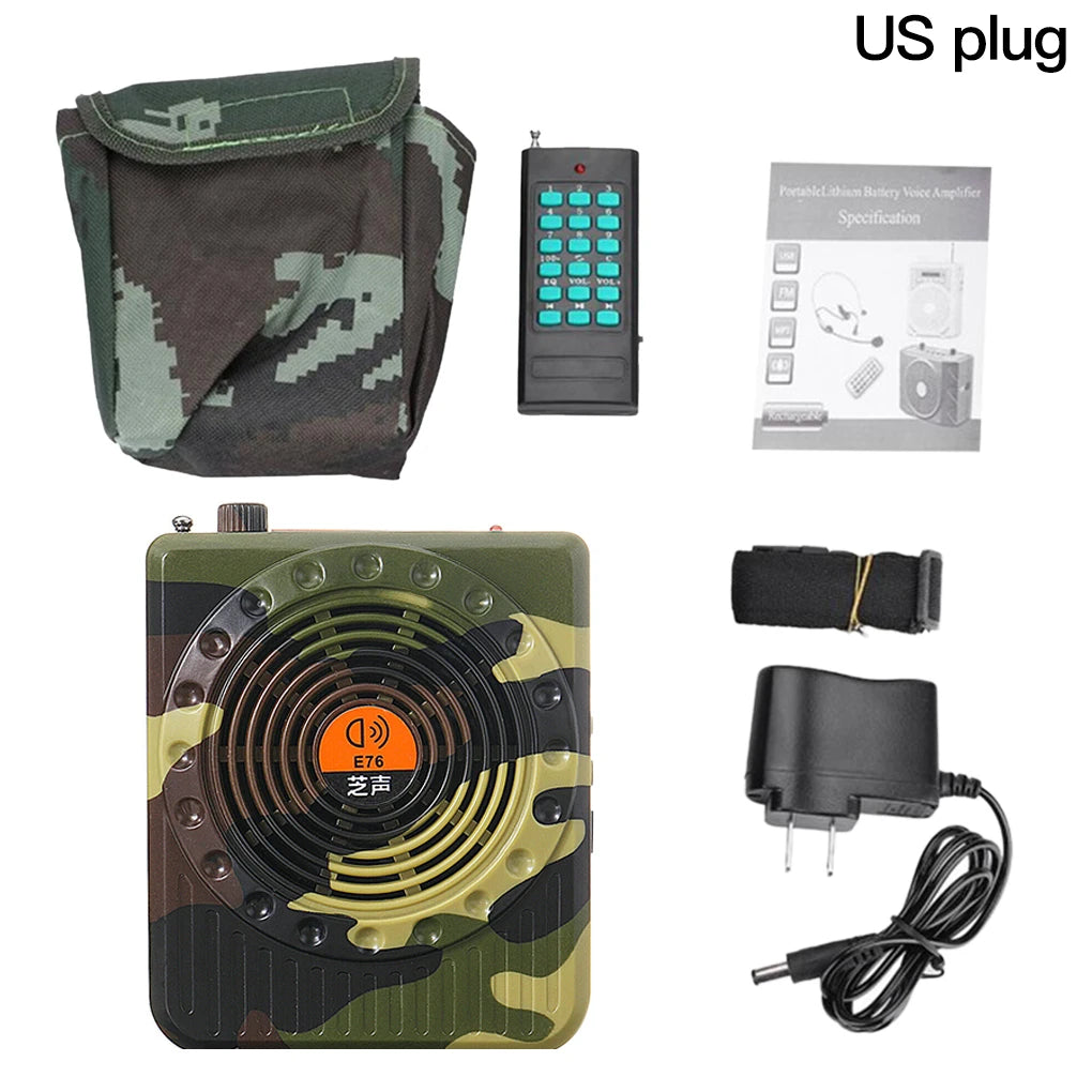 E76  Professional Small Size Sound Amplifiers Decoy Calling Speaker Hunt Tool Remote Remote Control Amplifier Sound Amplifiers