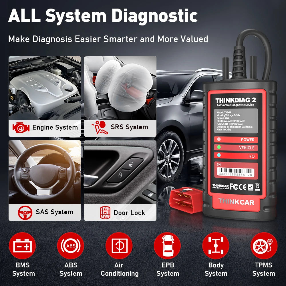 OBD2 Diagnostic Scanner with ECU Coding and Active Test