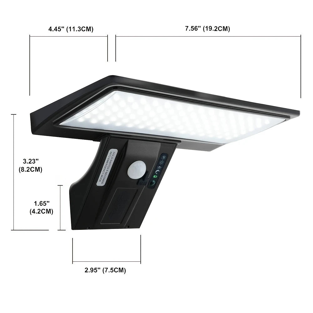 90-LED Solar Motion-Sensor Wall Light