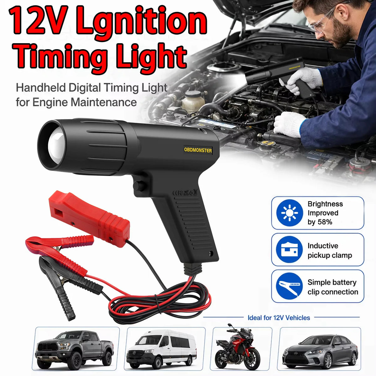 12V Inductive Ignition Timing Light