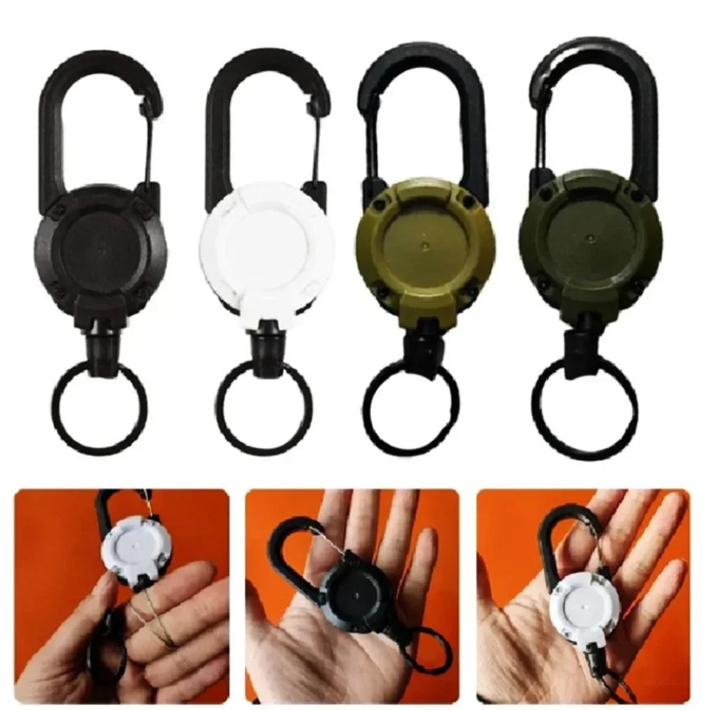 Heavy Duty Retractable Badge Reel with Carabiner Clip