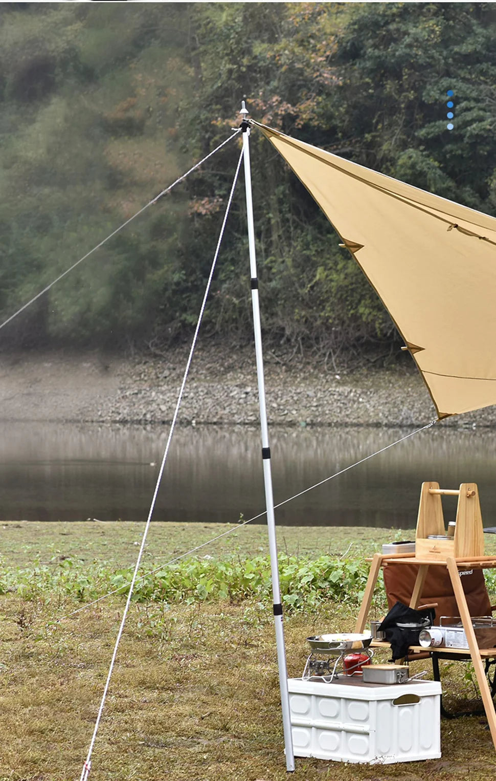 Adjustable Aluminum Camping Tarp Poles Set, 2 Pieces