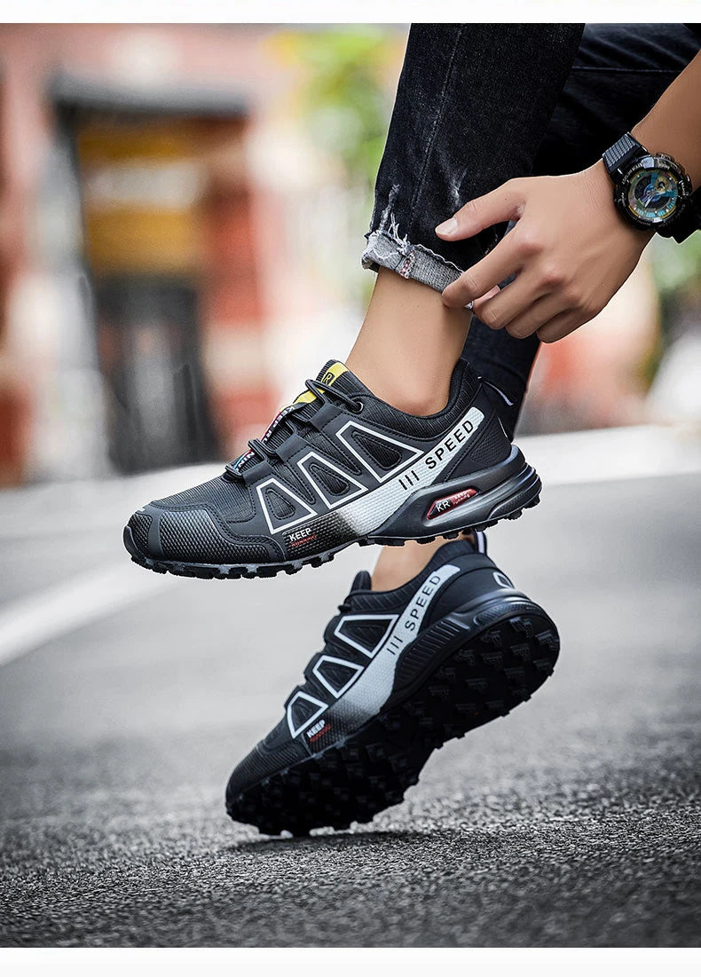 Men‘s Waterproof Hiking Shoes Outdoor Trainers Lace-up Climbing Shoes Women Trekking Sneakers Anti-slip Hunting Tactical Sneaker 