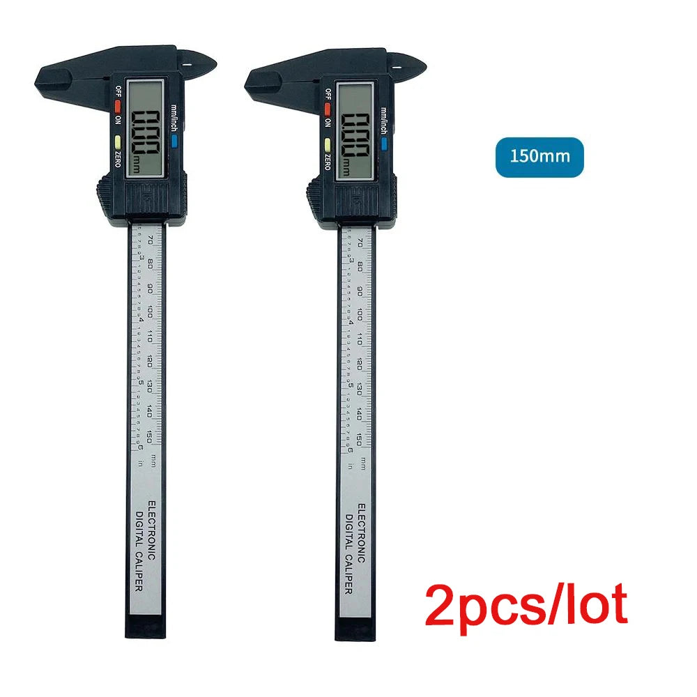 150mm 100mm Elektronischer Digitaler Messschieber Kohlefaser-Messschieberlehre Messwerkzeug Digitales Lineal