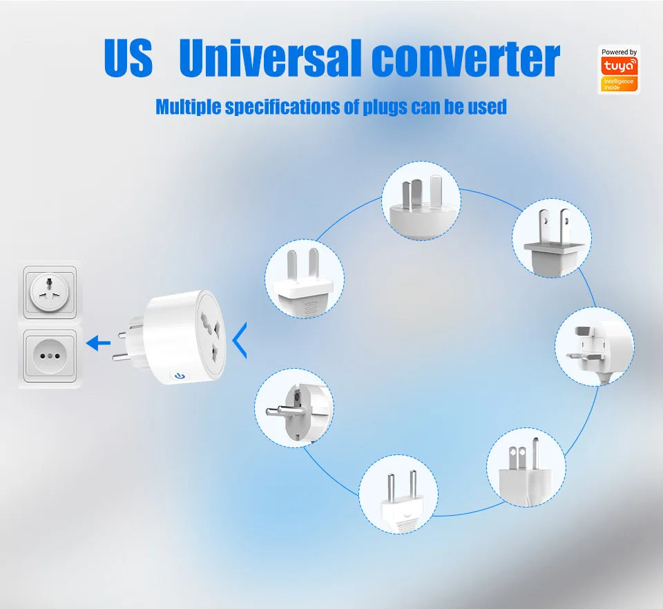 Tuya Wi-Fi Smart Plug Adapter - Regional Options