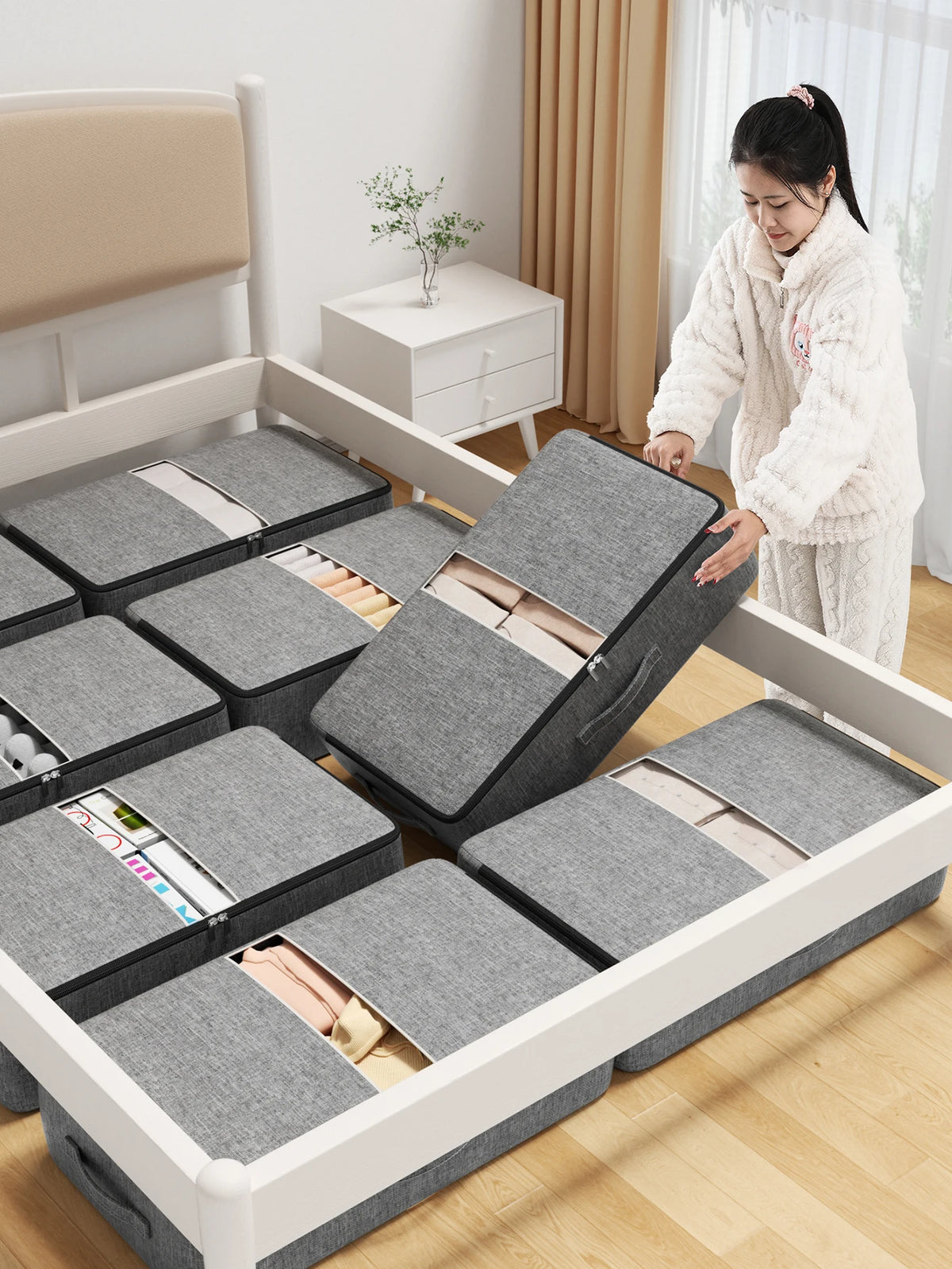 Extra Large Underbed Storage Bag with Zipper