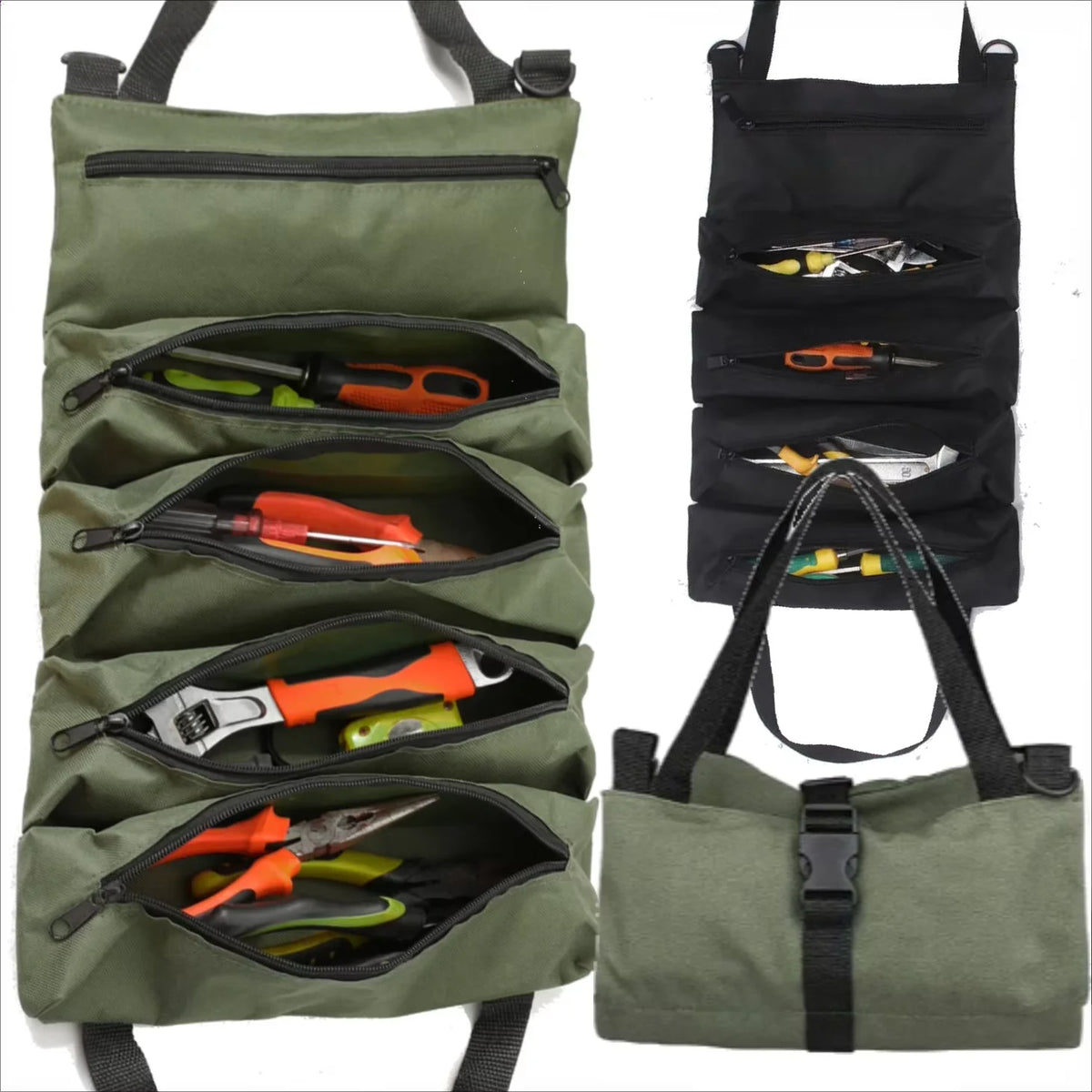 Organiseur à outils en toile Oxford enroulable