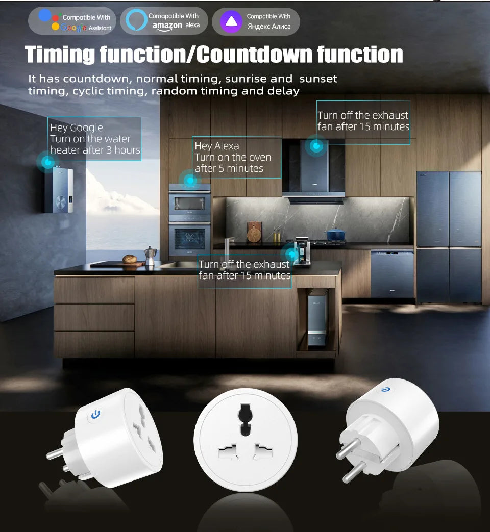 Tuya Wi-Fi Smart Plug Adapter - Regional Options
