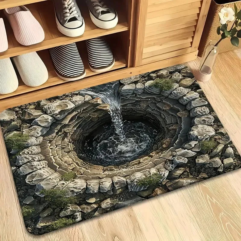 Cave Scenery Pattern Doormat for Home Entrances and Living Spaces