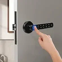 4-in-1 Electronic Fingerprint Door Lock with Password, IC Card and Key