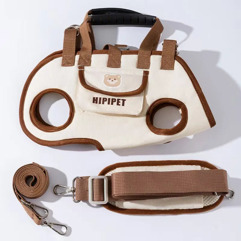 Pet Carrying Support Harness with Shoulder Strap