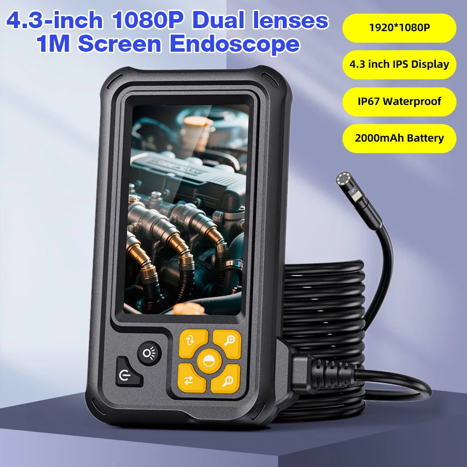 KERUI 4.3-Inch IPS Inspection Borescope Camera, 1080P, IP67