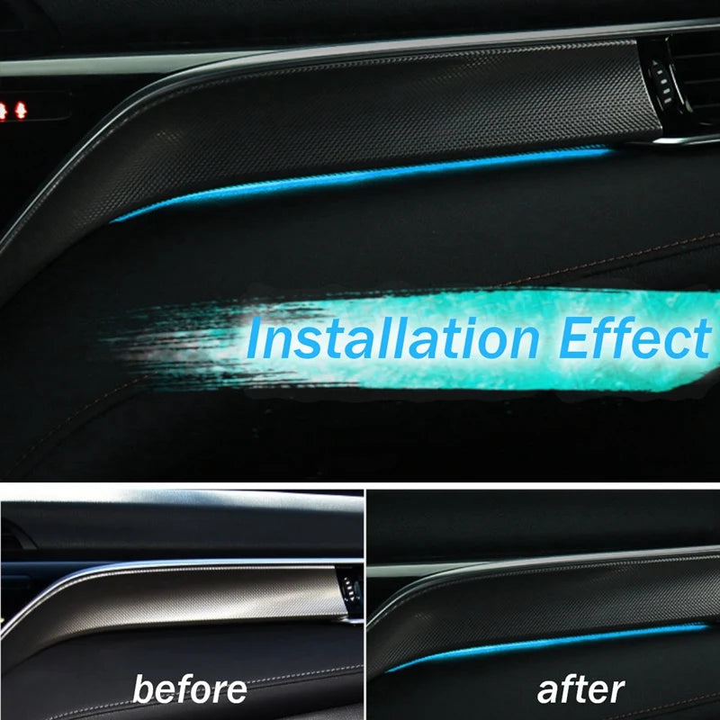 PMFC Ambient Light LED Center Console Or Storage BoxCar Interior Decorative Light Atmosphere Lamp For Toyota Camry 2018-2022