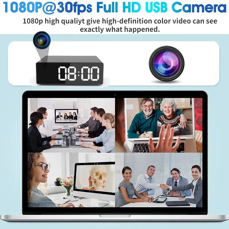 Upgrade 1080P WiFi clocks cameras, Infrared night vision, Motion detection,Remote viewing,Home monitoring cameras