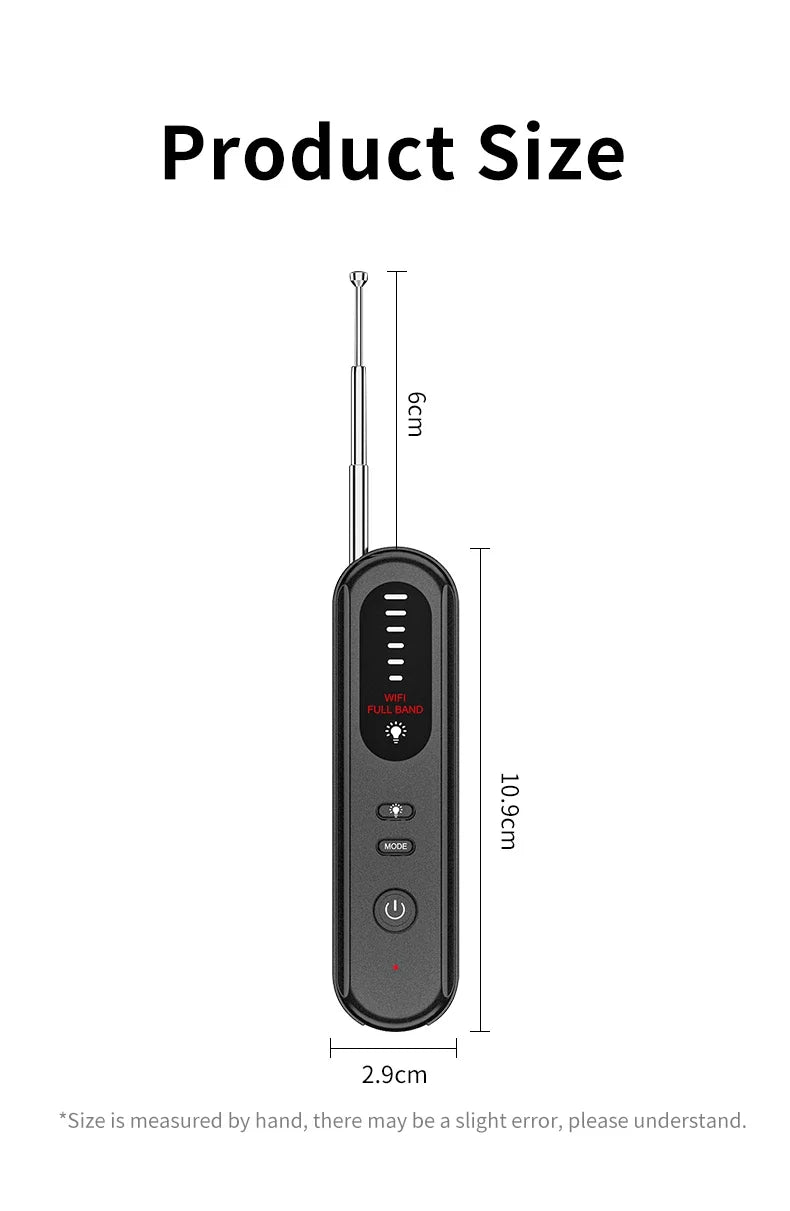 Hidden Camera Detector 2026 Portable Camera Finder, GPS Tracker Detector, RF Wireless Signal Scanner for Office, Hotels, Cars
