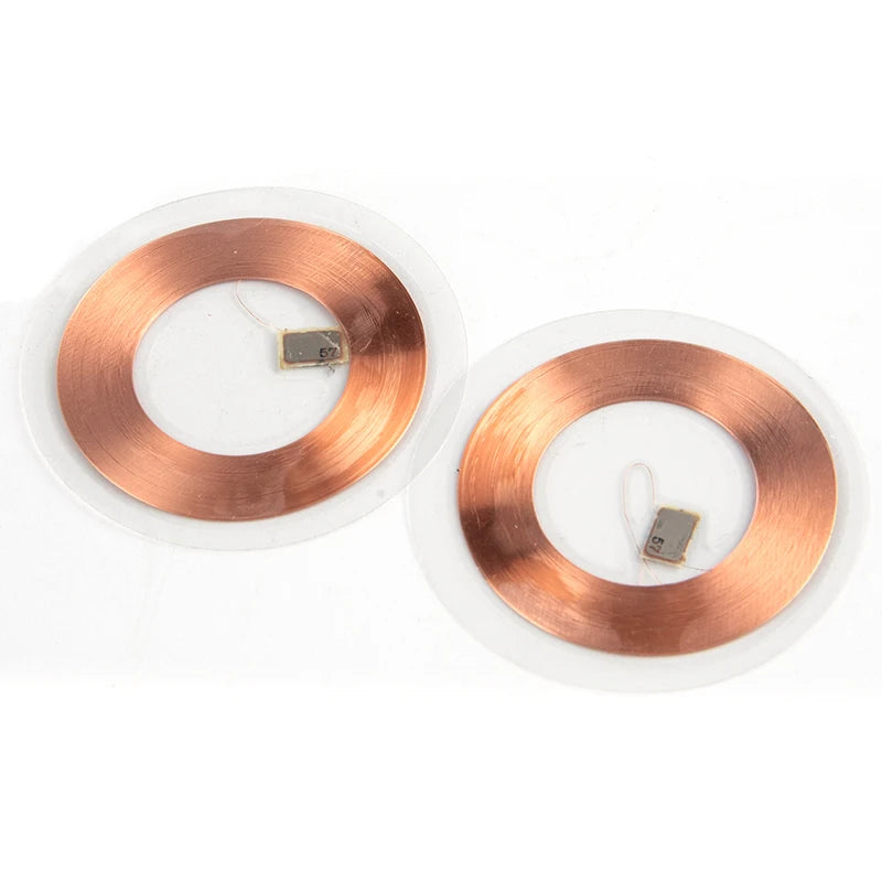 5Pcs 125KHz ID T5577 Writable Rewritable Copper Coil Coin Card Keyfob RFID Ultra-thin Cell Phone Access Card 