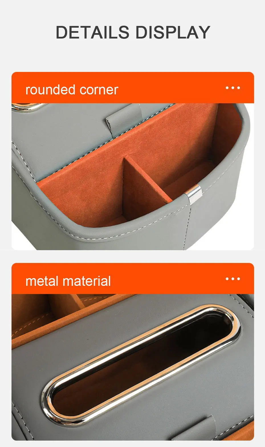 SEAMETAL 5 in 1 Storage Box Center Console Armrest Extension Organizer wtih Tissue Holder Cup Holder Universal Arm Rest Box
