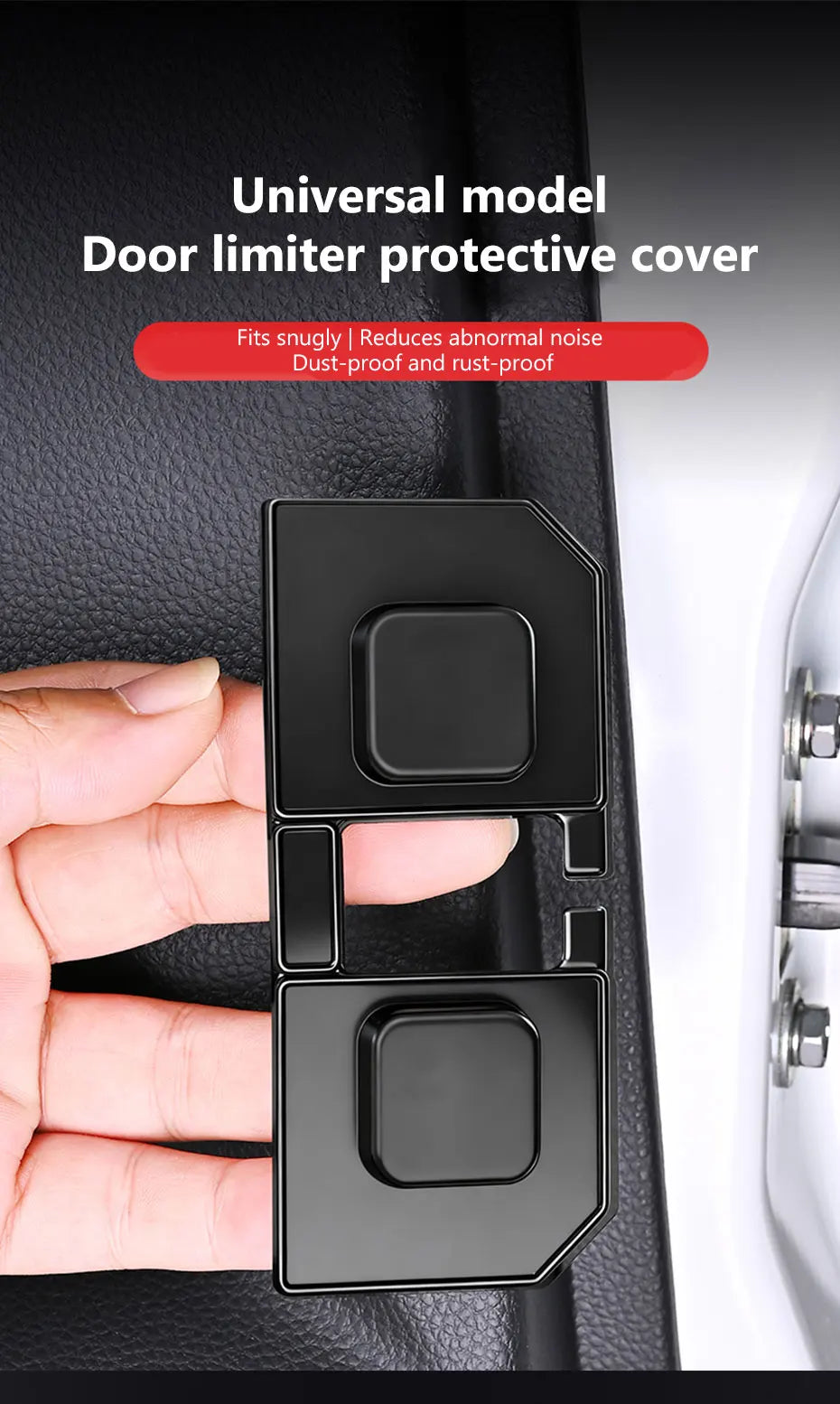 SEAMETAL 4Pcs Car Door Buffer Cushion Waterproof Self-Adhesive Silicone Shockproof Cushion Universal Car Door Shock Absorber