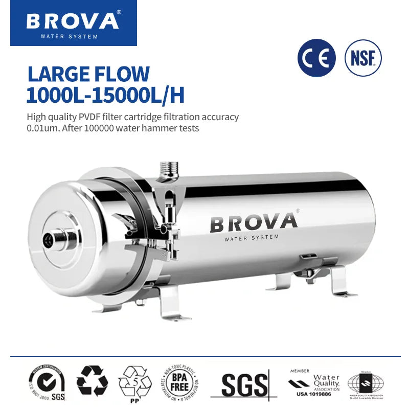 Whole House Ultrafiltration Water Purifier 0.01μm High Flow System