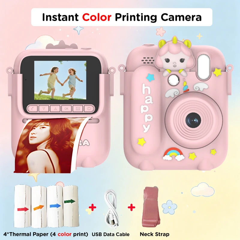 Kids Instant Color Printing Camera 32GB 1080P