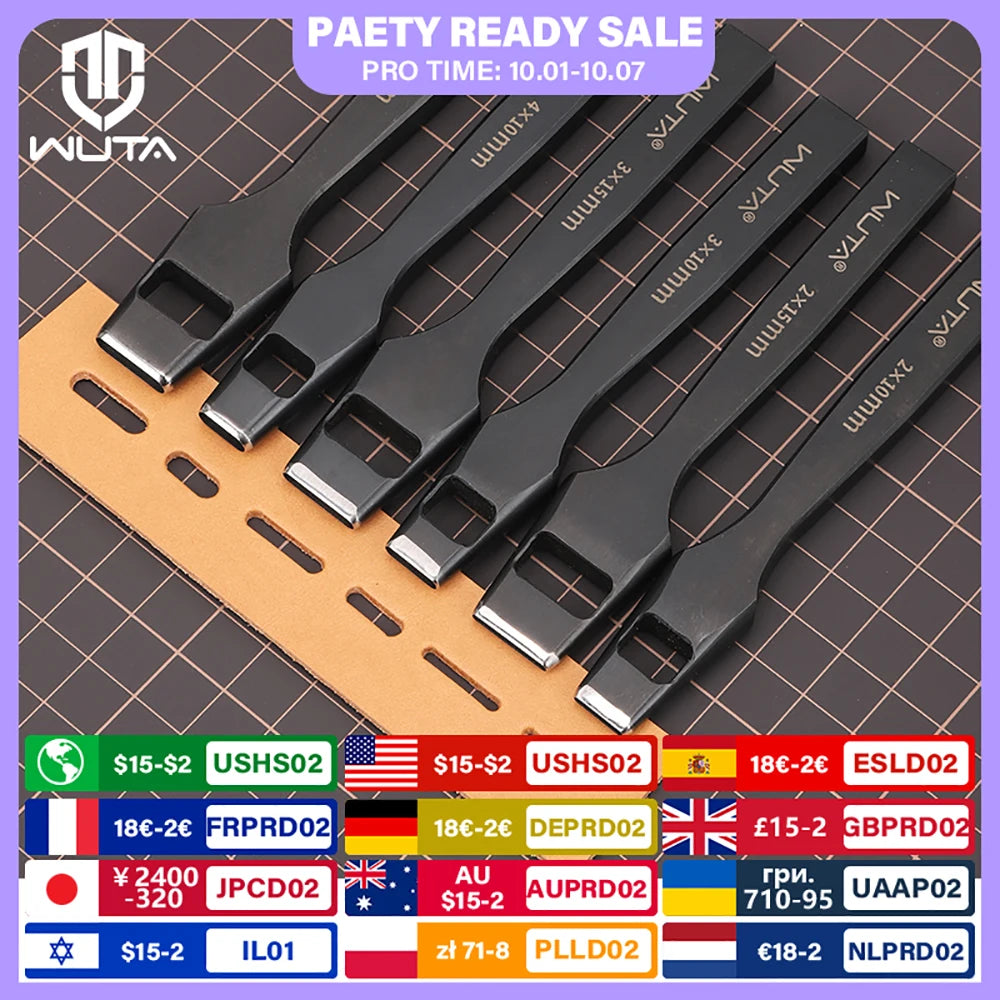 Oblong Leather Hole Punch, Size Options