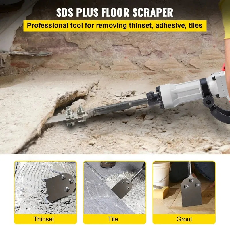 SDS Plus hlína lopatka 3,9" x 9,5" dláto na škrabání podlahy