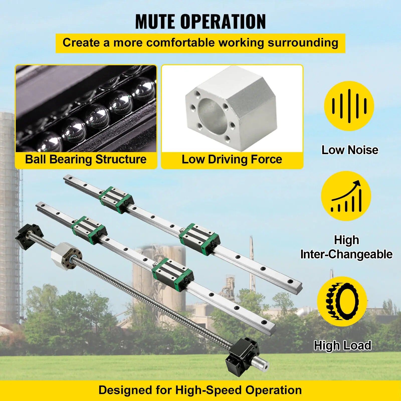 HGR20 Linearführungsschienen-Kit mit Kugelgewindespindel für CNC-Maschinen