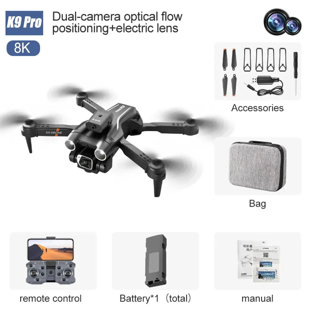 Xiaomi K9 Pro 8K Dual Camera Drone: Professional Aerial Photography with Obstacle Avoidance and GPS Spy-shop.com