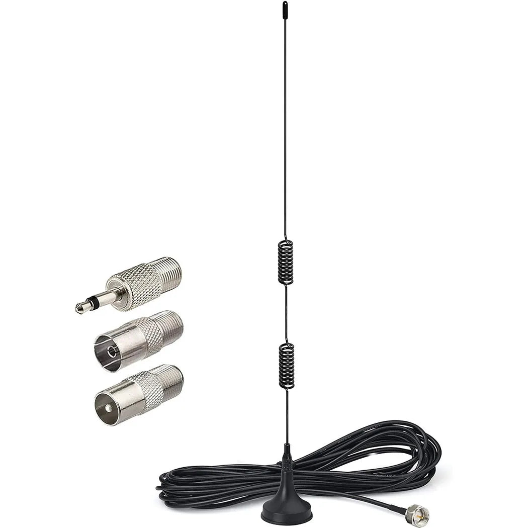 FM Radio Antenna with Magnetic Base and Adapters