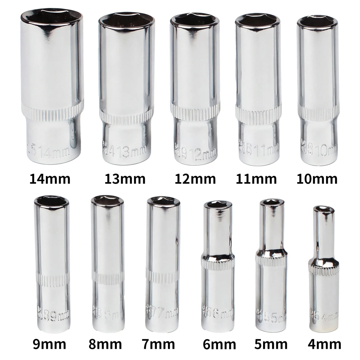 Eleven-Piece Quarter-Inch Deep Socket Set
