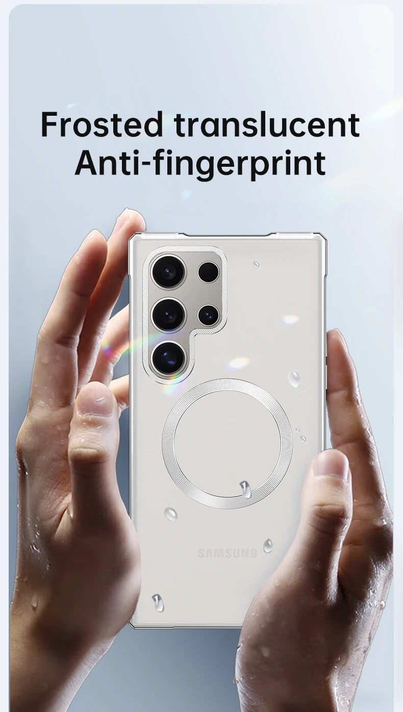 Aluminium Metall Magnetfodral för Samsung Galaxy S25 Ultra & S24 Ultra