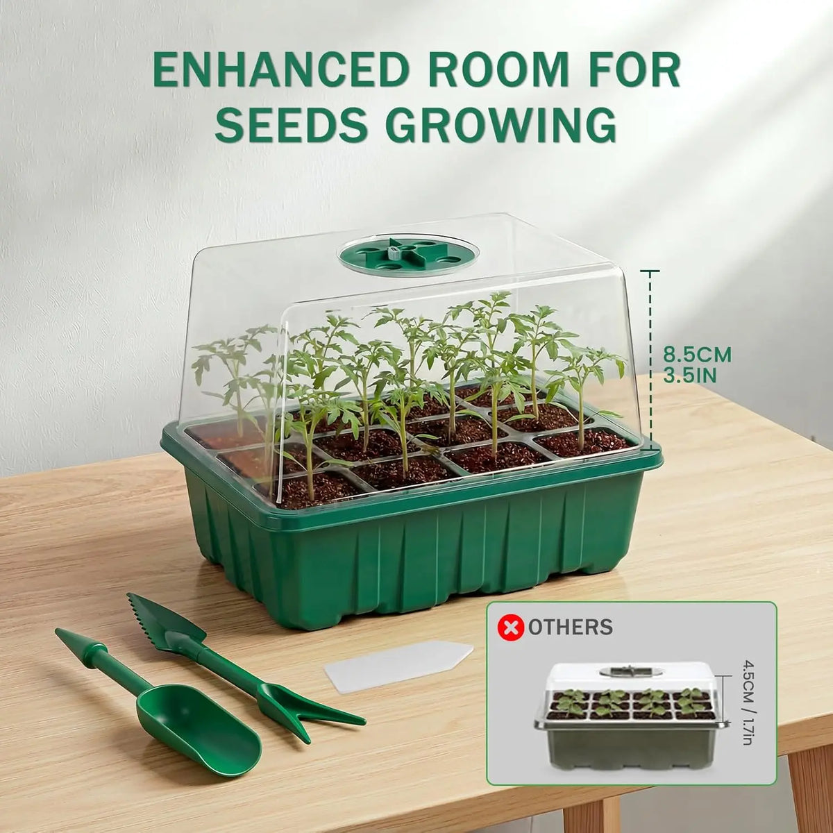 USB Seed-Starting Trays with LED Lights, Pack Options