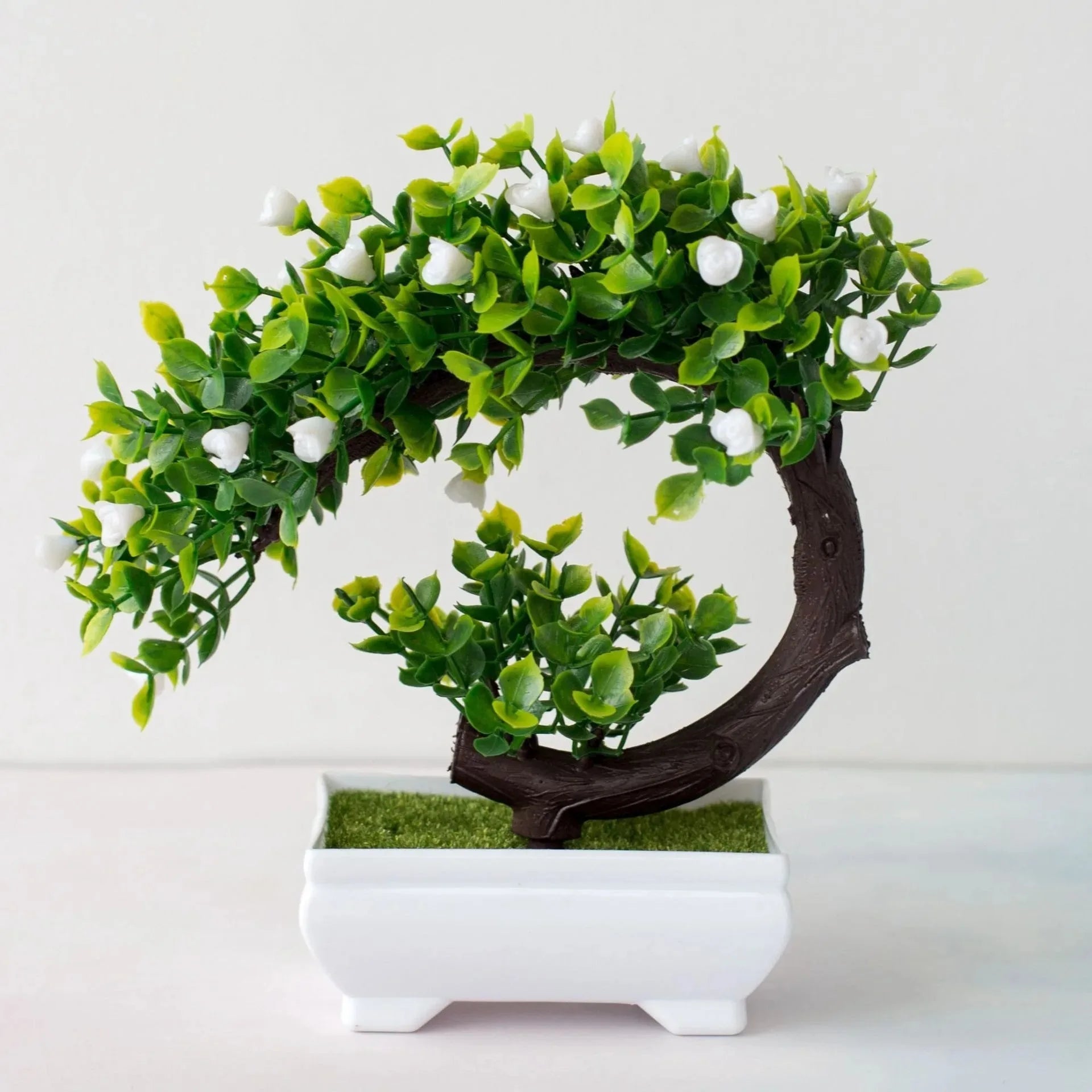 Artificial Plants Bonsai Simulated Tree Potted Plants Fake Flowers Table Potted Ornaments 
