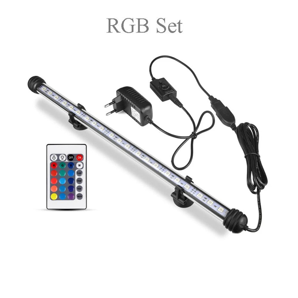 Aquarium LED Bar Light Waterproof Fish Tank Light 110V US 18/28/38/48CM 220V EU Underwater Aquario Lamp Aquariums Decor Lighting