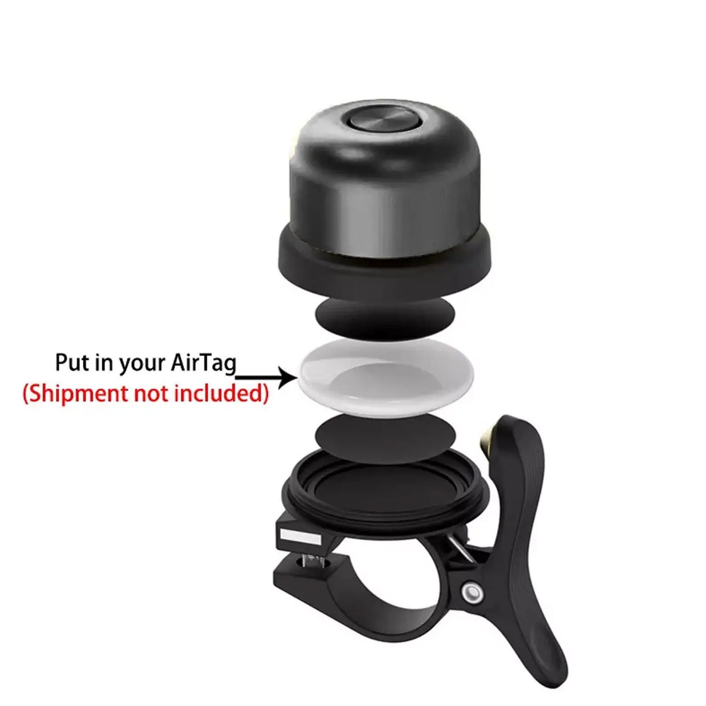 Campanello classico per custodia AirTag, supporto impermeabile per bicicletta, campanello per bicicletta per Air Tag GPS Tracker, accessori per biciclette