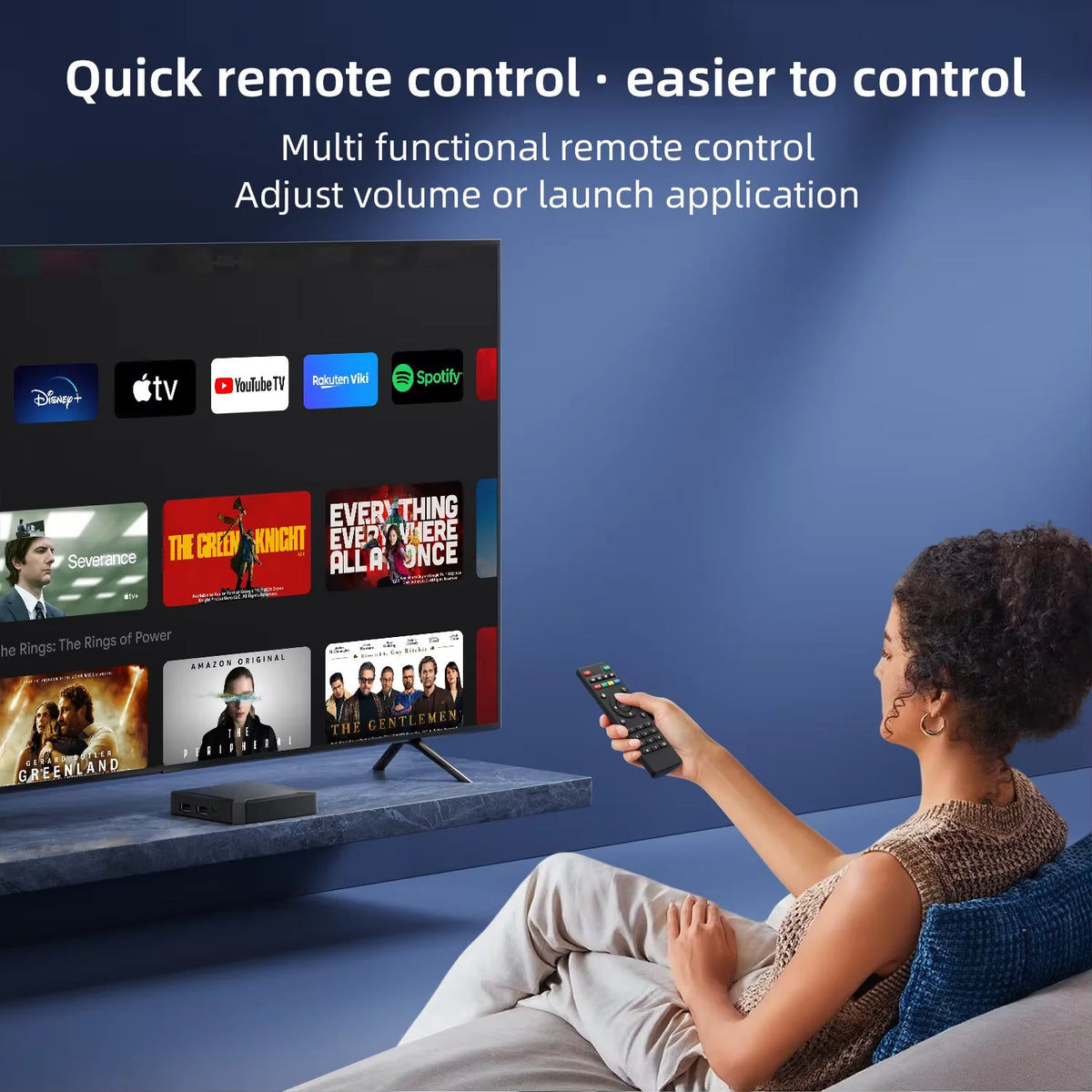 X96Q Smart TV Box Allwinner H313 Android 10.0 TV Box 2GB RAM 16GB ROM 4K 60fps H.265 HEVC Media Player 2.4G WiFi 1000M LAN USB Media Streaming Set Top Box