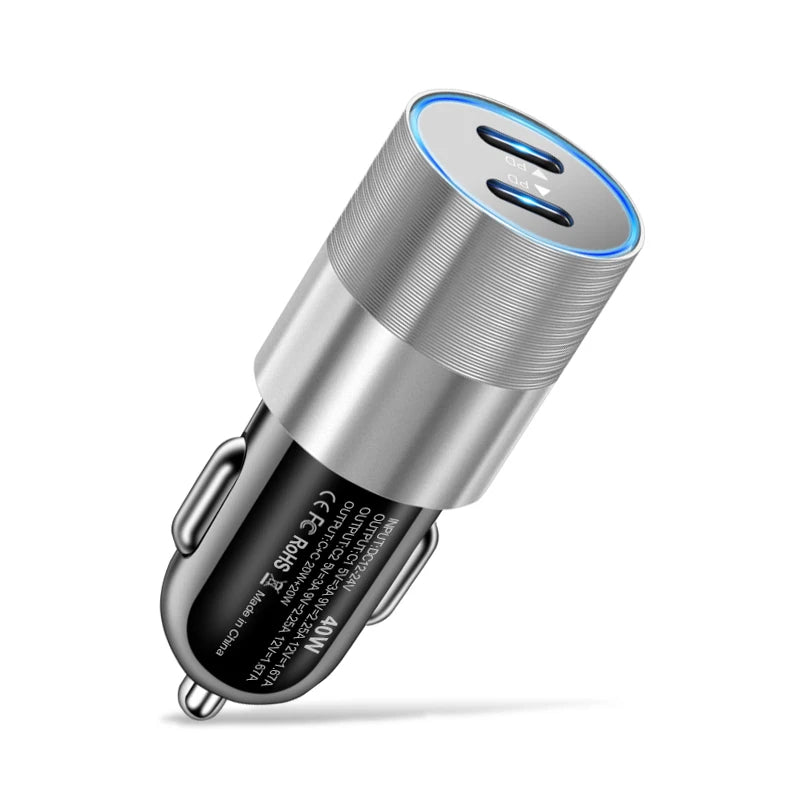 Dual USB-C PD Car Charger Adapter