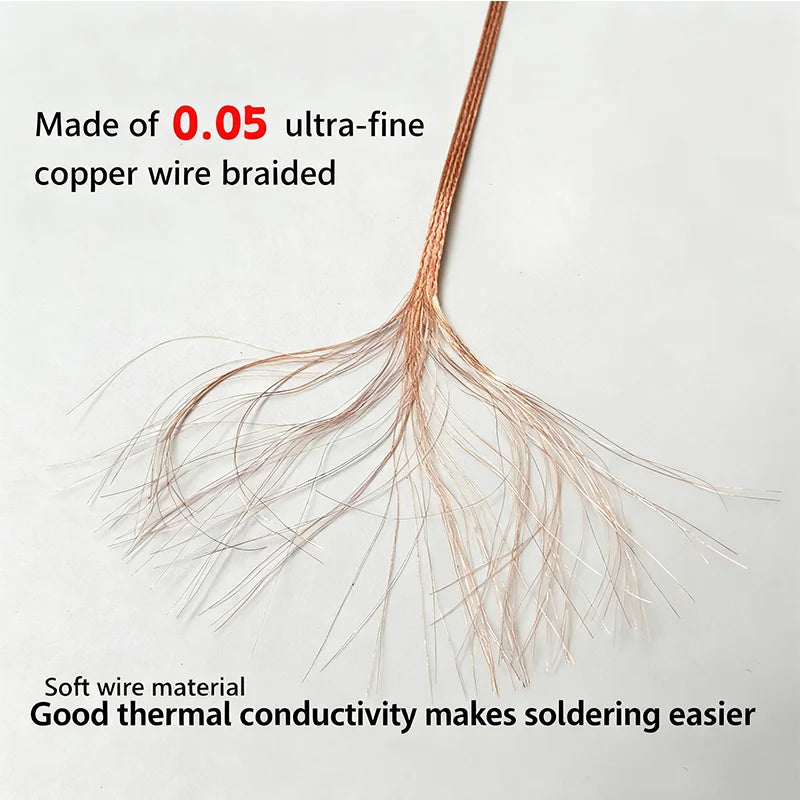 Copper Desoldering Braid, Multiple Widths and Lengths